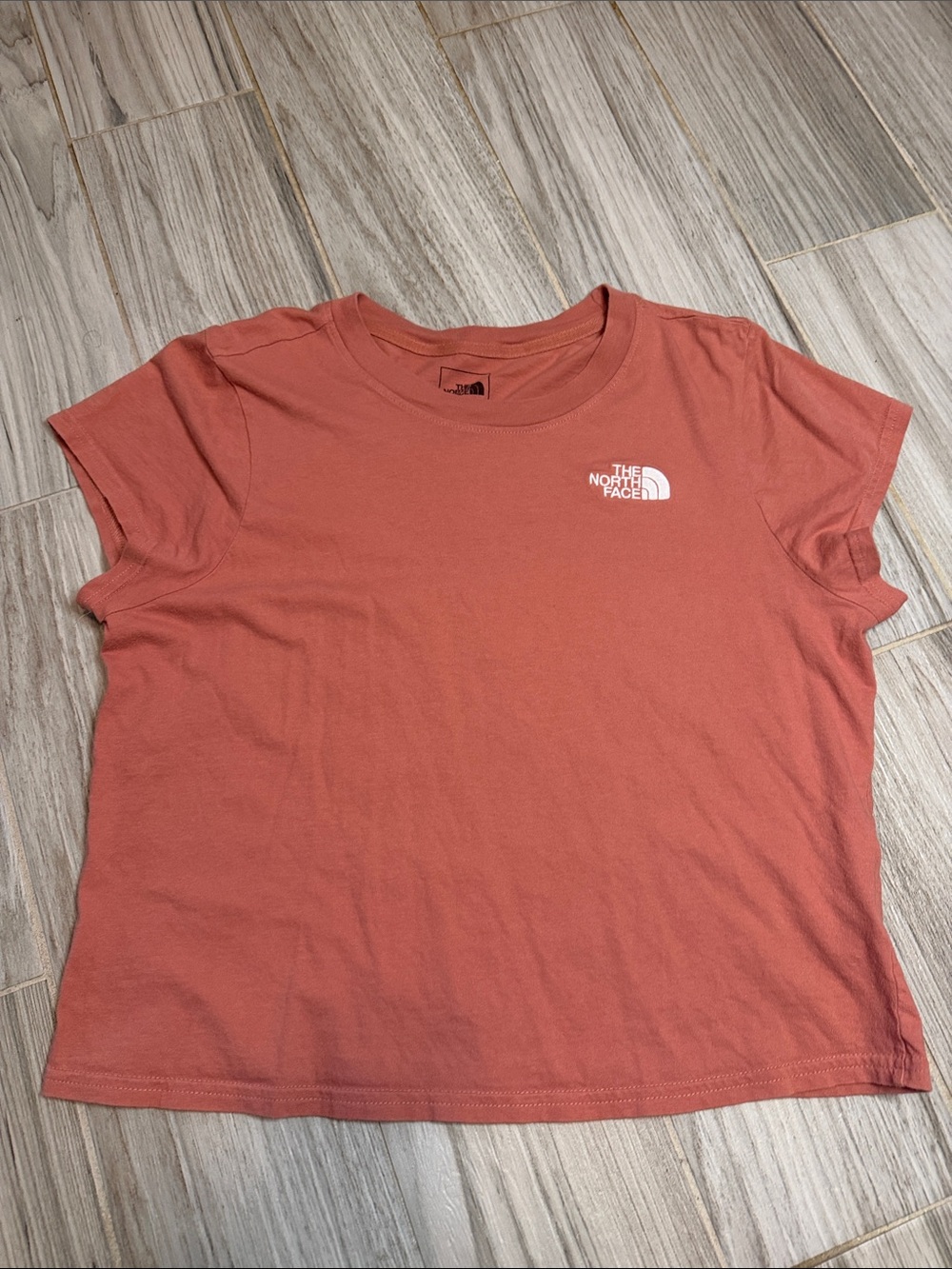 The North Face Women's Short-Sleeve Crew Tee in Coral Rust